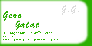 gero galat business card